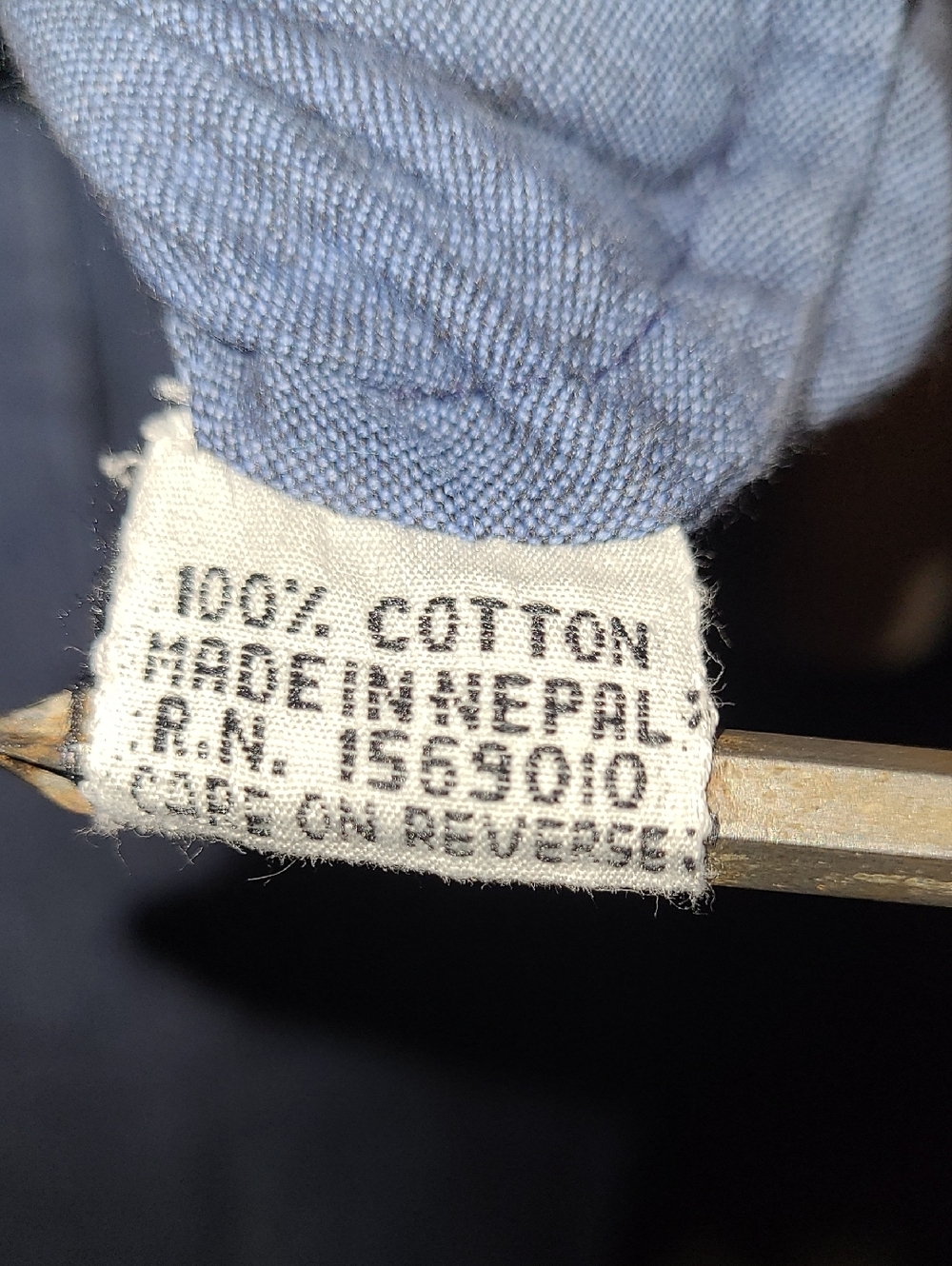 VINTAGE Blue Woven-Detail 3PC PANT SUIT - Picture 9 of 15